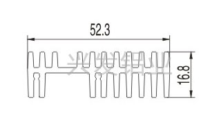 双边齿散热器11----兴发工业铝型材