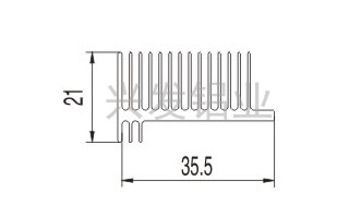 双边齿散热器12----兴发工业铝型材
