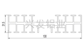 双边齿散热器02----兴发工业铝型材