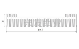 双边齿散热器03----兴发工业铝型材
