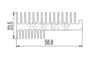 双边齿散热器06----兴发工业铝型材