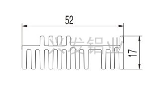 双边齿散热器08----兴发工业铝型材