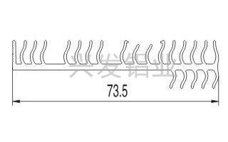 双边齿散热器09----兴发工业铝型材