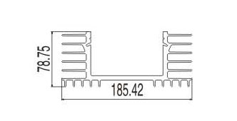 U型槽散热器10----兴发工业铝型材